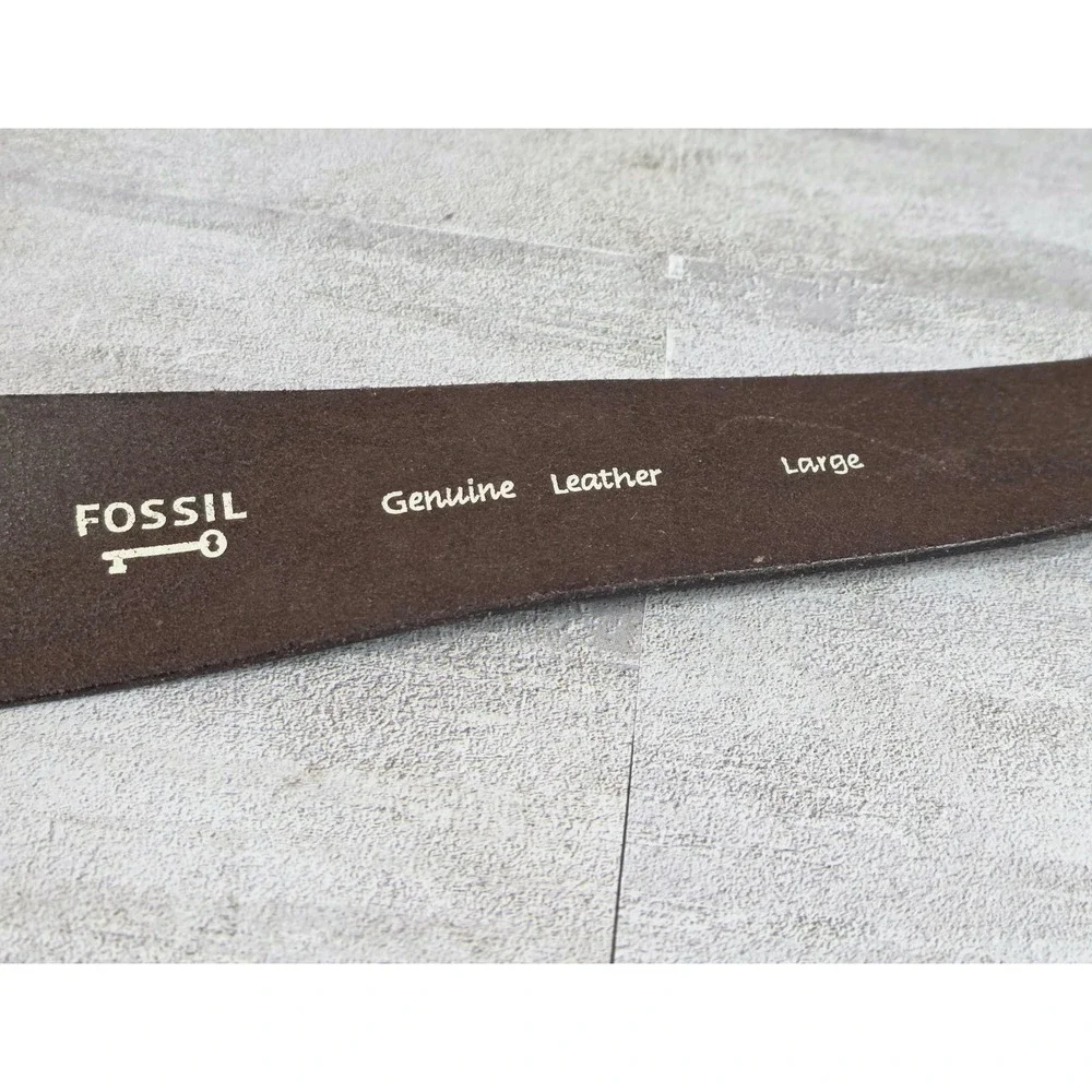 Fossil Brown Genuine Leather Belt Men's Large Style BT3870 44 inch Long